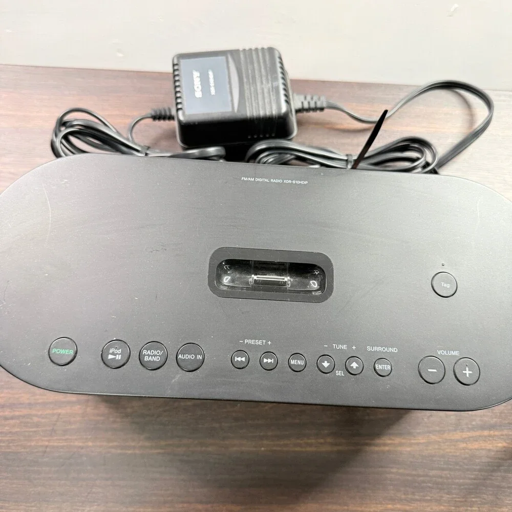 Sony HD Radio AM FM Speaker Dock XDR-S10HDiP Black iPod Antenna Tested